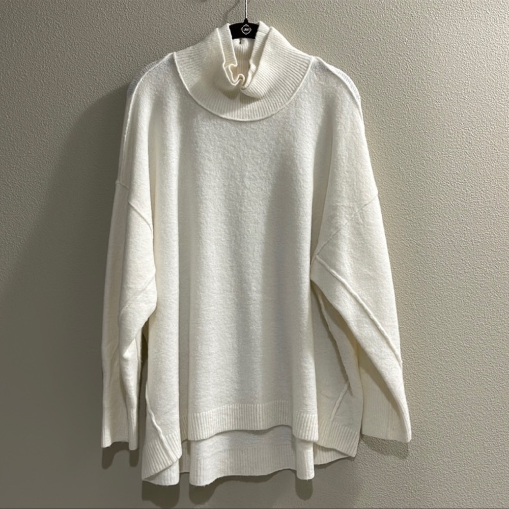 Free People Afterglow Mock Neck Sweater - Ivory - Medium - *Never Worn*
